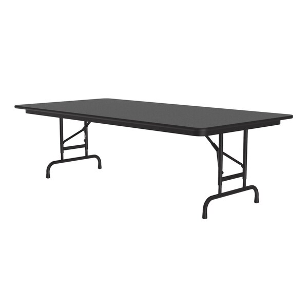 CFA Adjustable Melamine Folding Tables 30x96 Black Granite
